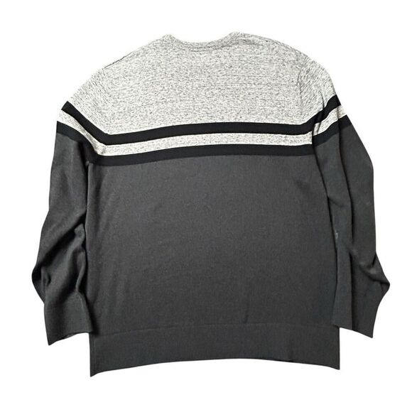 Gap crewneck sweater Mens Sz XL  Y2k‎ Style Colorblock Gray Lightweight Retro - Picture 3 of 8